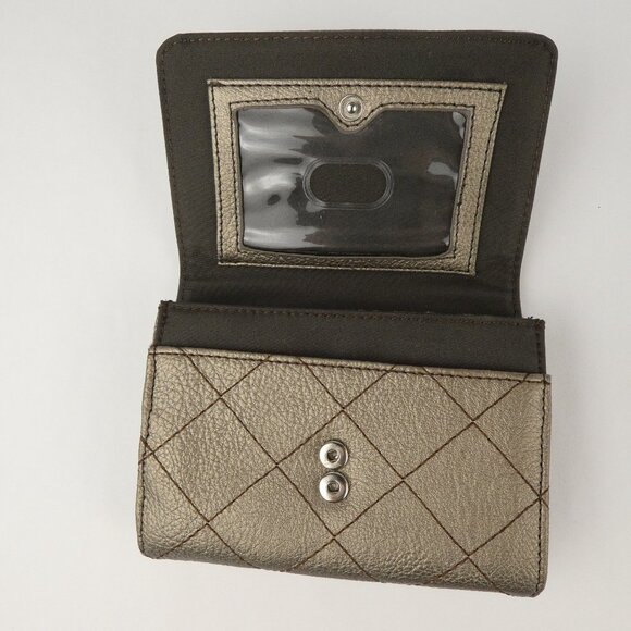 RELIC Wallet Womens Metallic Gold Clutch With Snap Closure Faux Leather - Picture 13 of 16